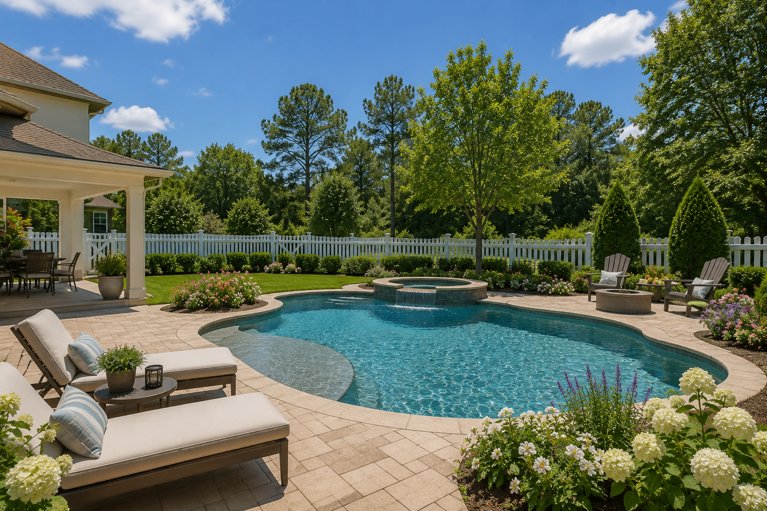 Example flyer thumbnail showing the backyard pool